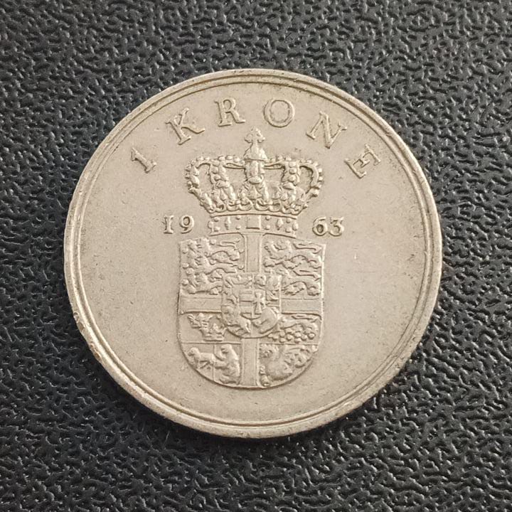 1 Krone Fredrick IX 1963 - Denmark