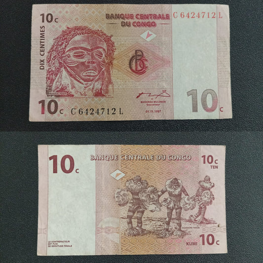 10 Cents 1997 UNC - Congo