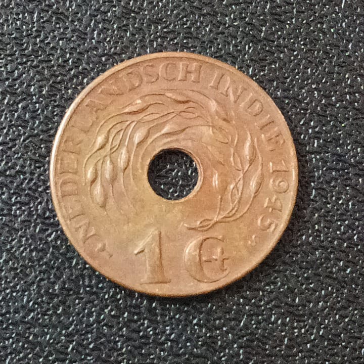 1 Cent - Wilhelmina 1945 - Netherlands East Indies