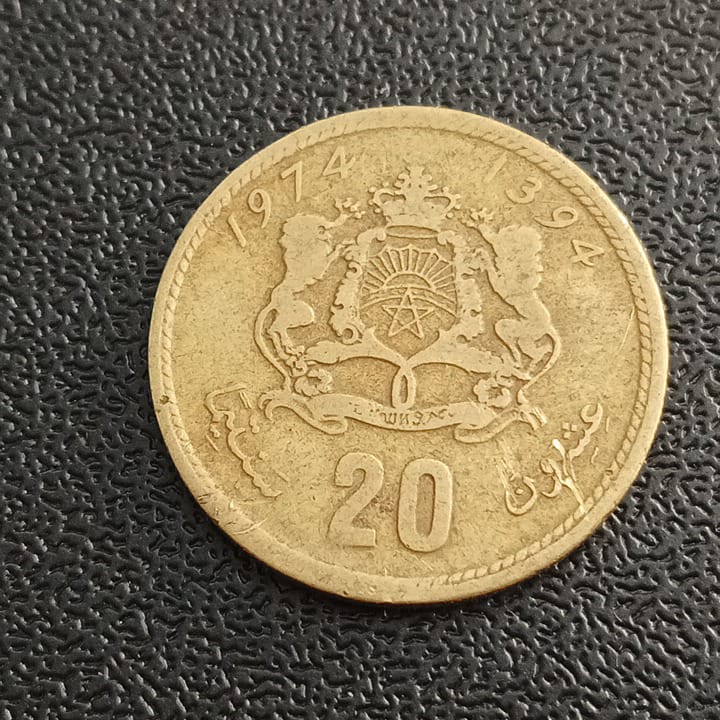 20 Santimat (Hassan II) 1974 - Morocco