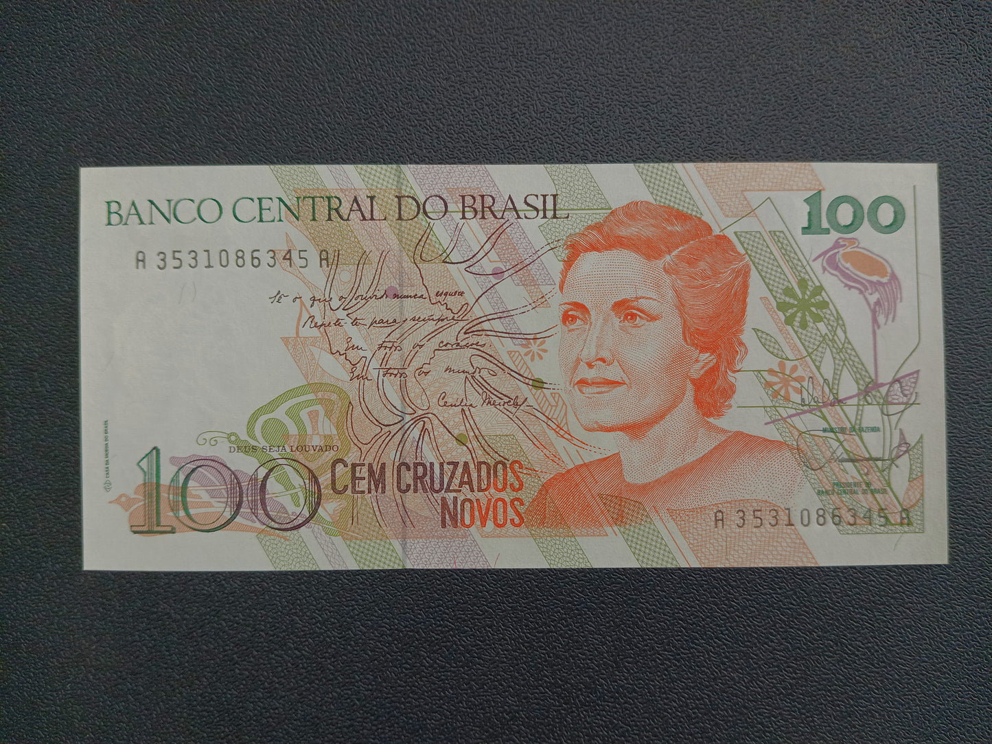 100 Cruzados Novos 1989 UNC - Brazil