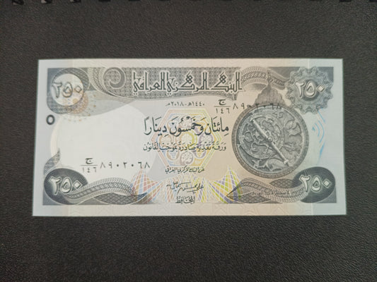 250 Dinars 2018 UNC - Iraq