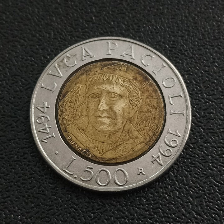 500 Lire 1994 - Italy (Luca Pacioli)