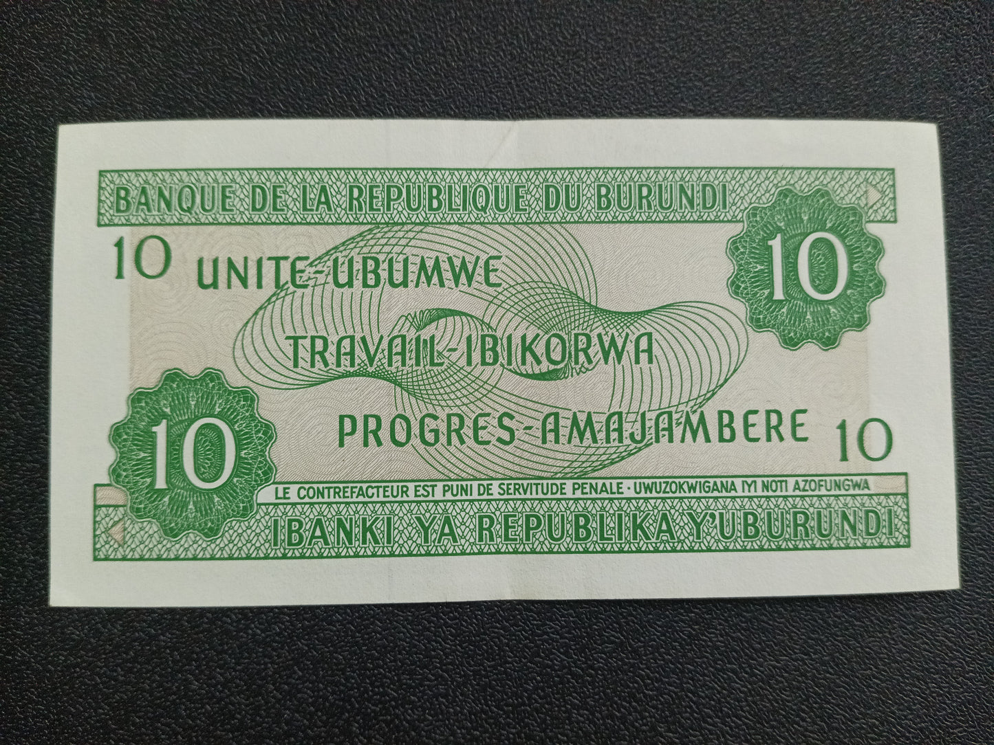 10 Francs 2007 UNC - Burundi