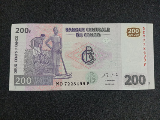 200 Francs 2013 UNC - Congo