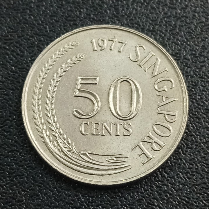 50 Cents XF - Singapore Old issue