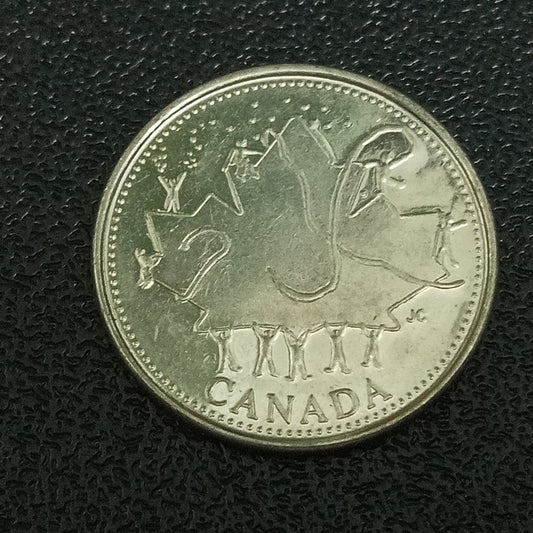 25 Cents 2002 (Canada Day) - Canada : 135th  Anniversary of Confederation and the Queen's Golden Jubilee