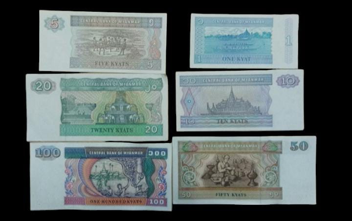 Gift Set - Set of 6 Different Notes from Myanmar