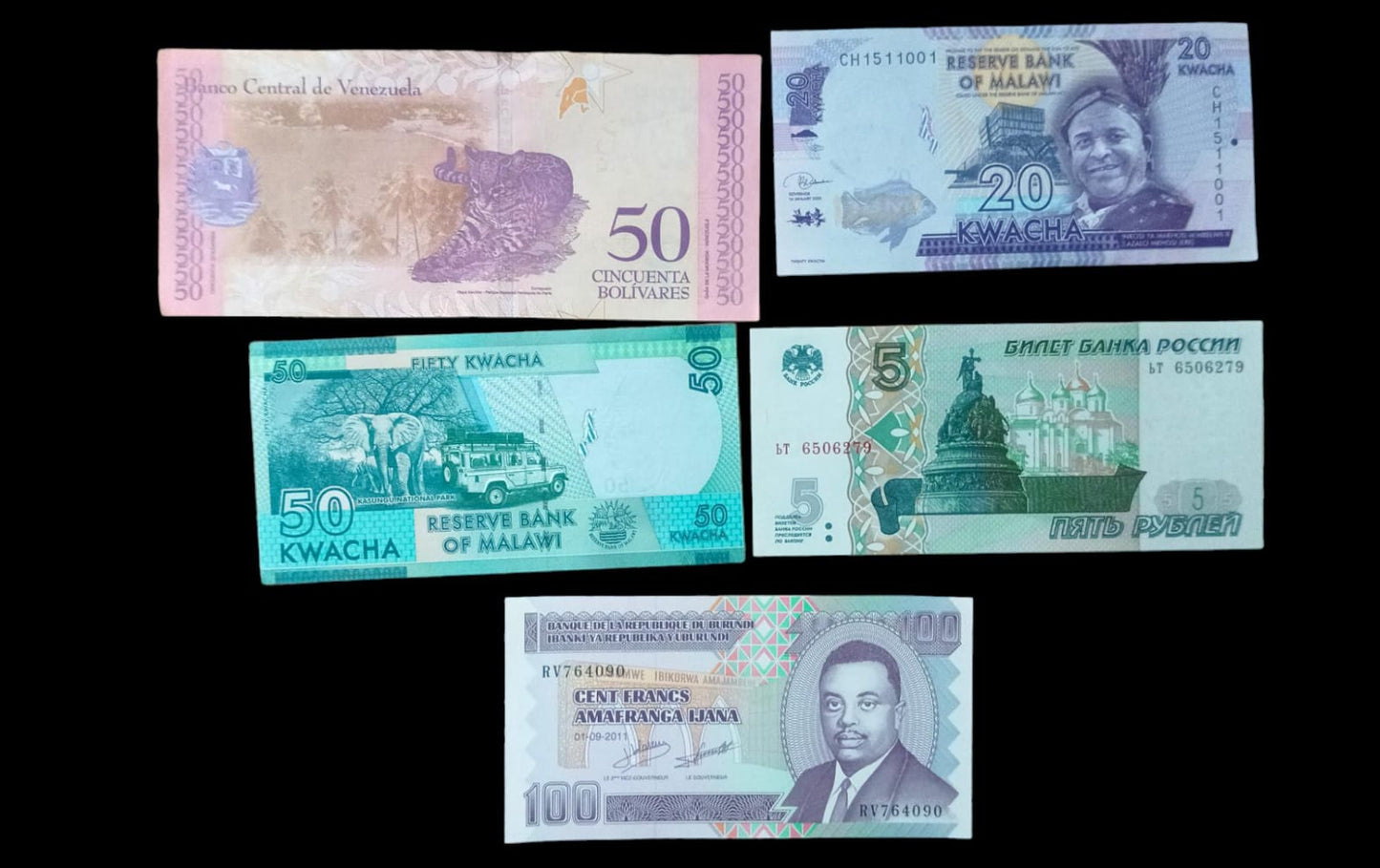 Gift Set - 25 Different  Banknotes from Around the World (Set no: 2)