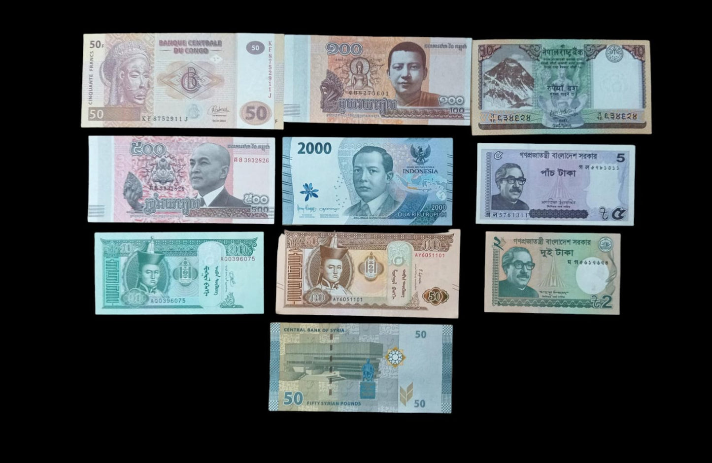 Gift Set - 25 Different  Banknotes from Around the World (Set no: 2)