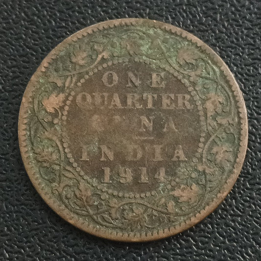 1/4 Anna 1914 Calcutta Scarce (Ref : 260718)