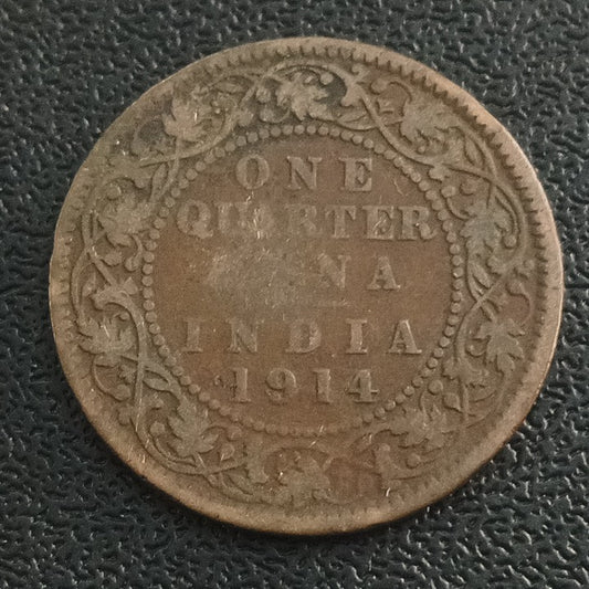 1/4 Anna 1914 Calcutta Scarce (Ref : 260714)