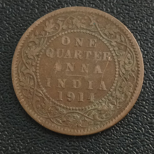 1/4 Anna 1914 Calcutta Scarce (Ref : 260711)