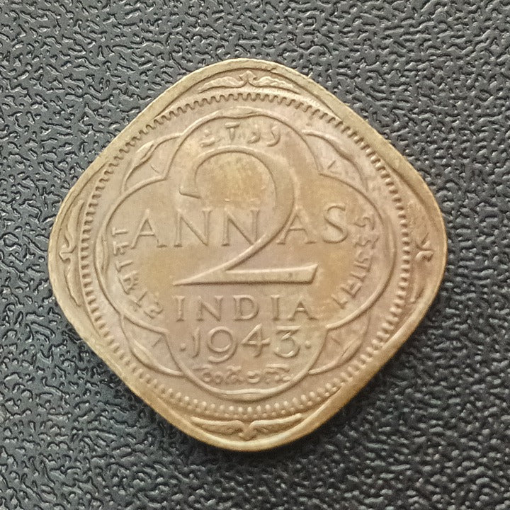 2 Anna 1943 Bombay (Ref : 300704)