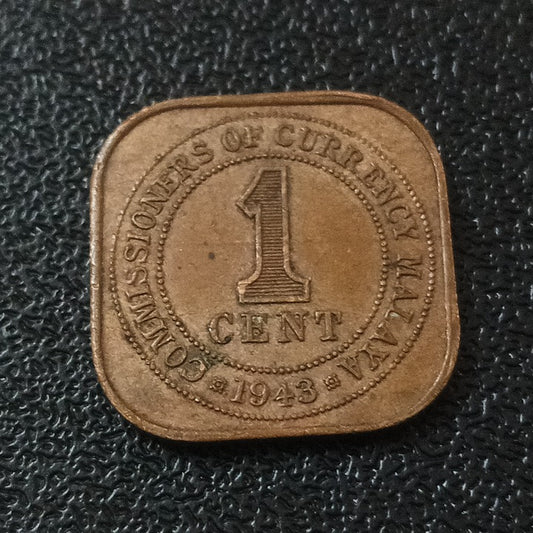 1 Cent 1943 George VI - Malaya (Ref : 110821)