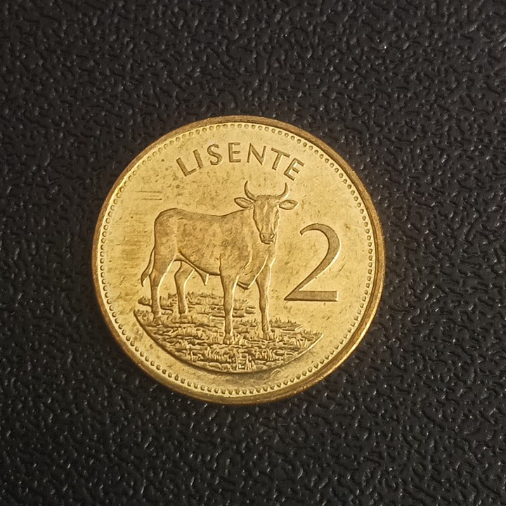 2 Lisente 1992 AUNC - Lesotho (Magnetic)