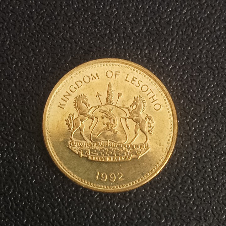 2 Lisente 1992 AUNC - Lesotho (Magnetic)