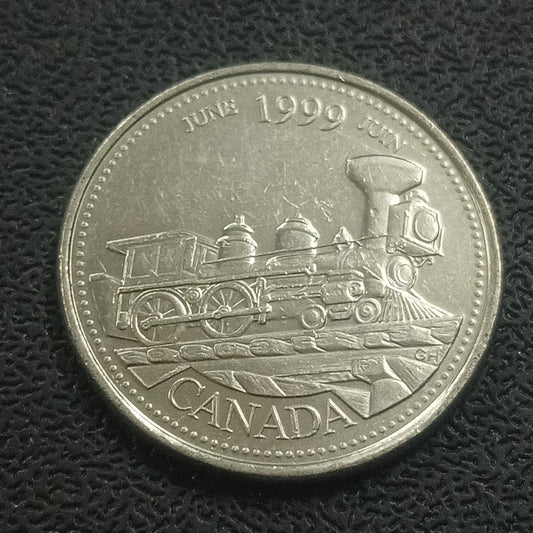 25 Cents 1999 ( June : The History of Canada through Second Millenium) - Canada - Circulating Commemorative Coin