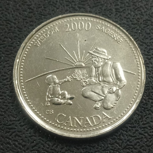 25 Cents 2000 ( Wisdom : The Entry into 3rd Millennium) - Canada