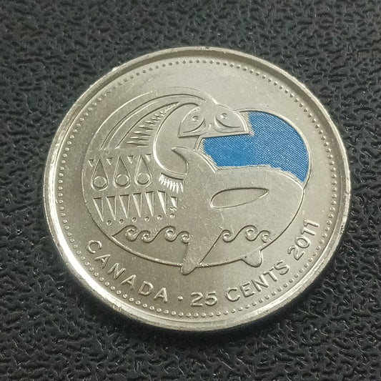 25 Cents 2011 (Orca Colored : Canada's Legendary Nature) - Canada