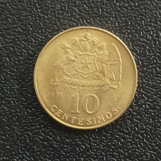 10 Centesimos 1971 UNC - Chile