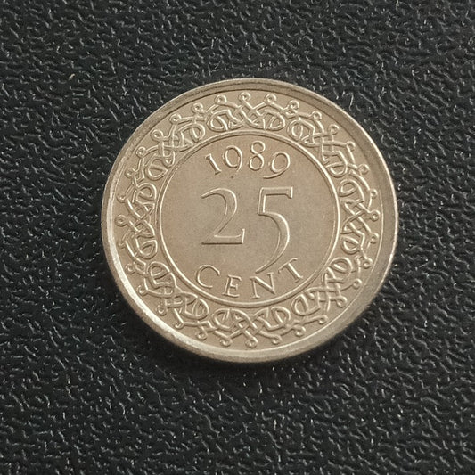 25 Cents 1989 UNC - Suriname