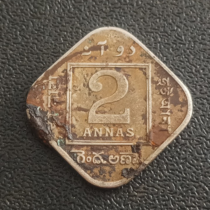 2 Anna 1929 Calcutta Scarce (Ref : 291016)