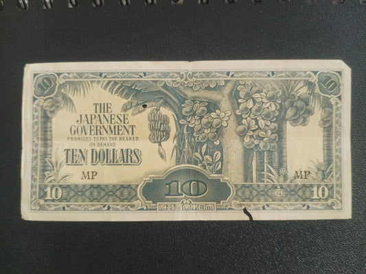 10 Dollars (Banana Money) Japanese Government 1942-1944 - Malaya (Ref : 301020N)