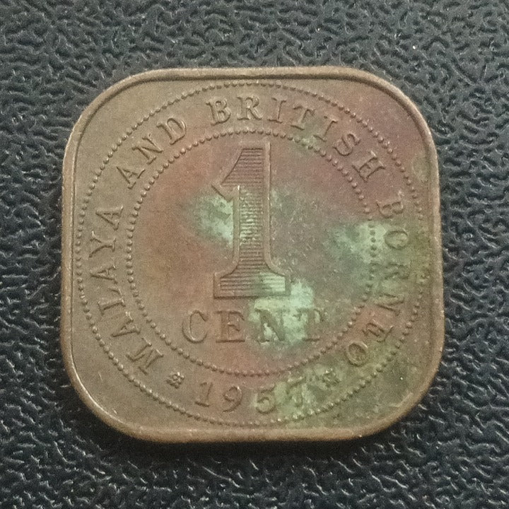 1 Cent 1957 Elizabeth II - Malaya & British Borneo (Ref : 071120) )