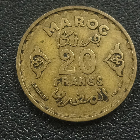 20 Francs 1371AH (1952AD) - Morocco