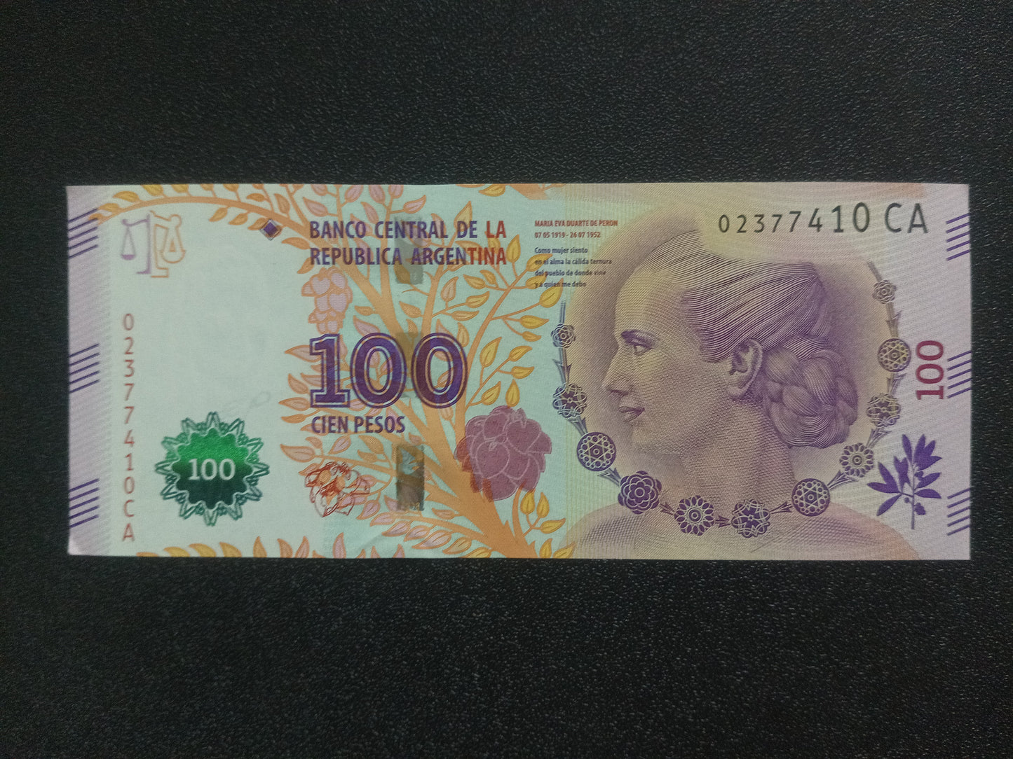 100 Pesos 2016 UNC - Argentina