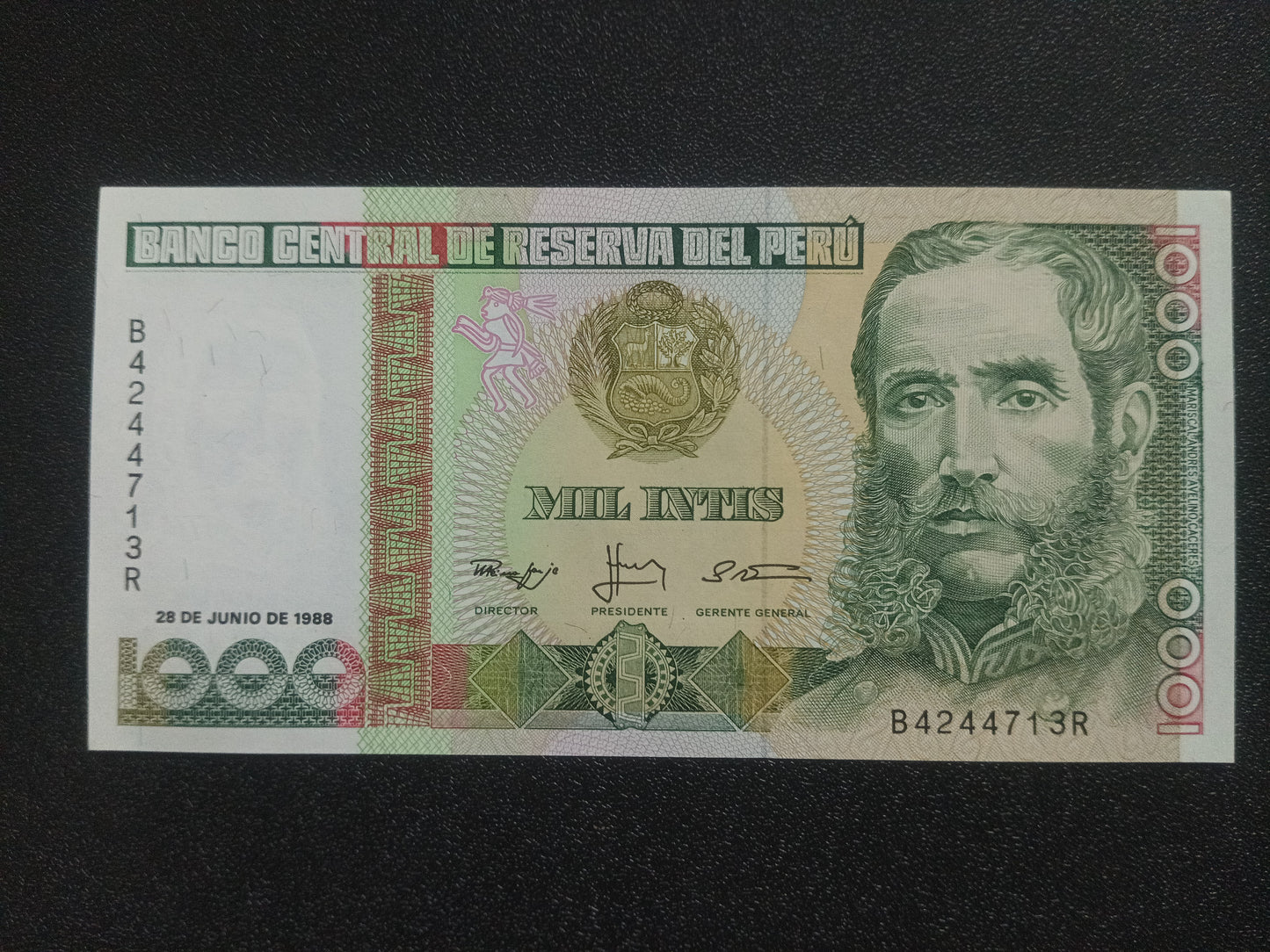 1000 Intis 1988 UNC - Peru