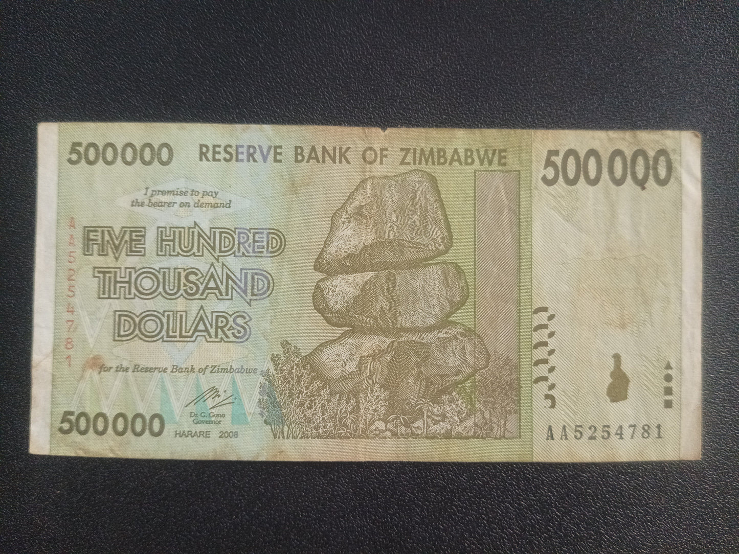 500 000 Dollars 2003 - Zimbabwe (Ref : 251103N)