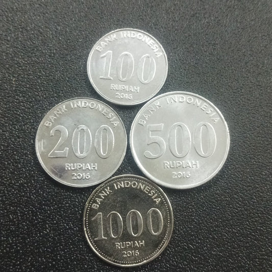 Indonesia - Set of 4 UNC Coin (100/200/500/1000 Rupiah)