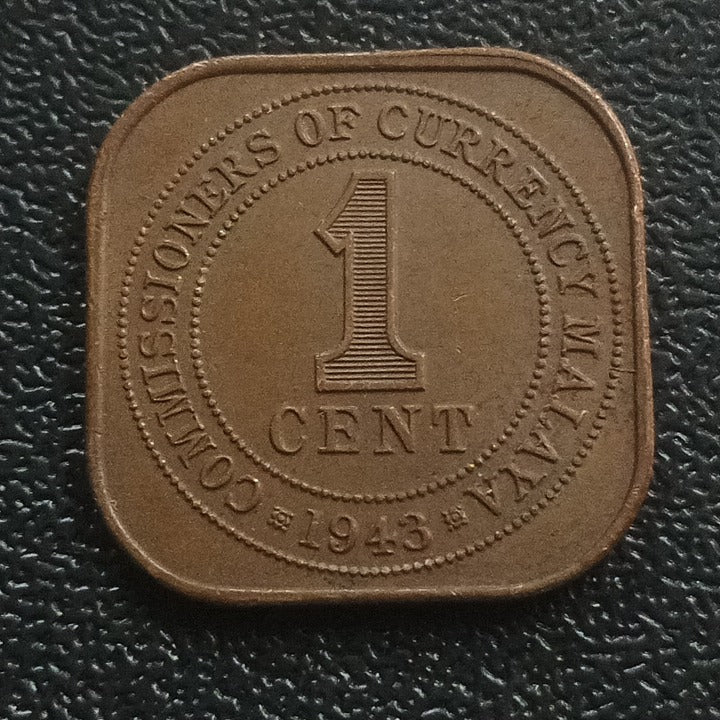 1 Cent 1943 George VI - Malaya (Ref : 121219)