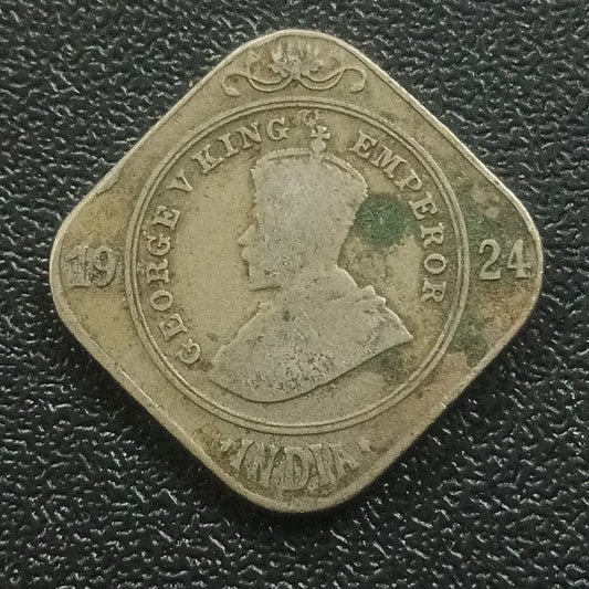 2 Anna 1924 Calcutta Rare (Ref : 171224)