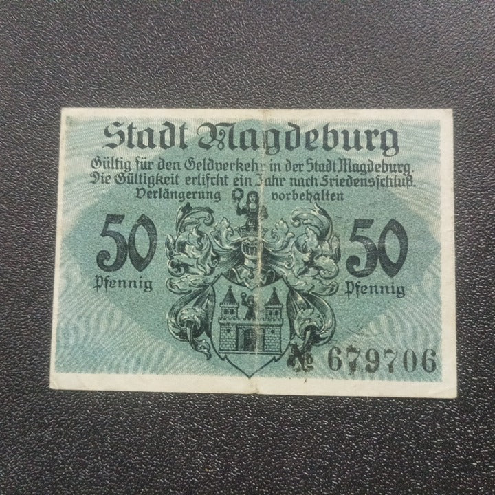 50 Pfennig 1918 - City of Magdeburg - German Notgeld (Ref : 211209N)