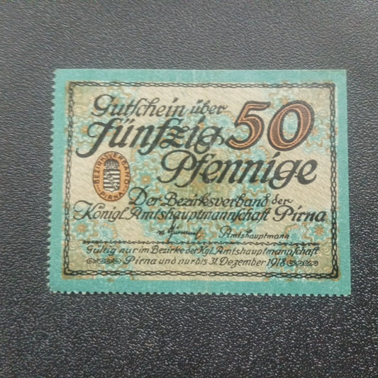 50 Pfennig 1918 - District of Pirna - German Notgeld (Ref : 211208N)