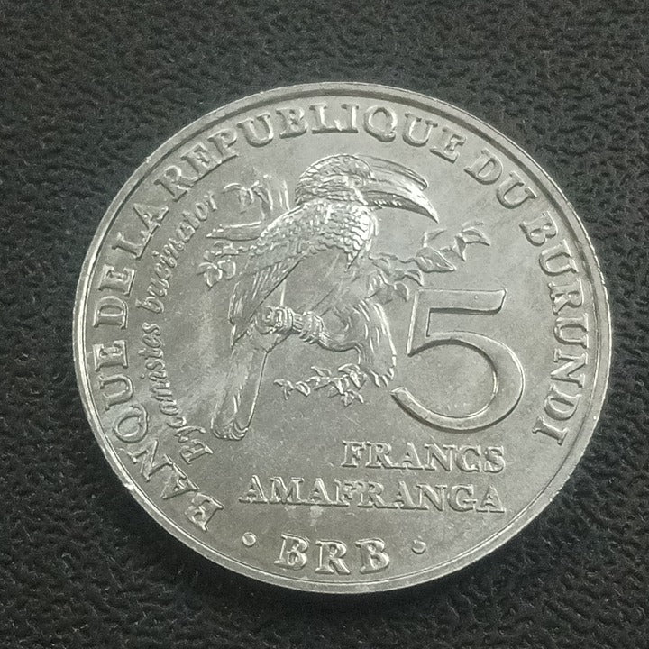 5 Francs 2014 UNC (Bycanistes Bucinator) - Burundi Circulating Commemorative Coin