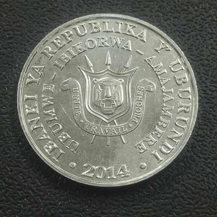 5 Francs 2014 UNC (Bucorvus leadbeateri) - Burundi Circulating Commemorative Coin