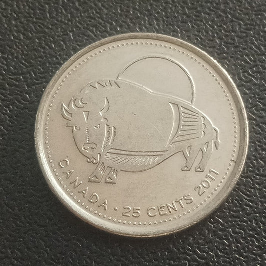 25 Cents 2011 (Wood Bison : Canada's Legendary Nature) - Canada