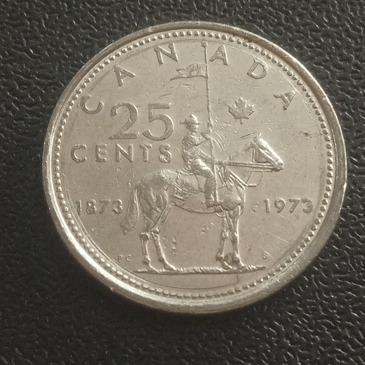 25 Cents 1973 (100th Anniversary of Royal Canadian Police) - Canada