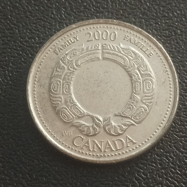 25 Cents 2000 (Family ) - Canada - Entry into the 3rd Millennium series