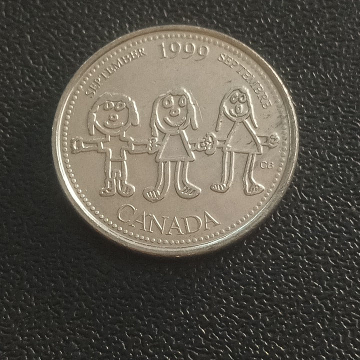 25 Cents 1999 ( September : The History of Canada through Second Millenium) - Canada - Circulating Commemorative Coin