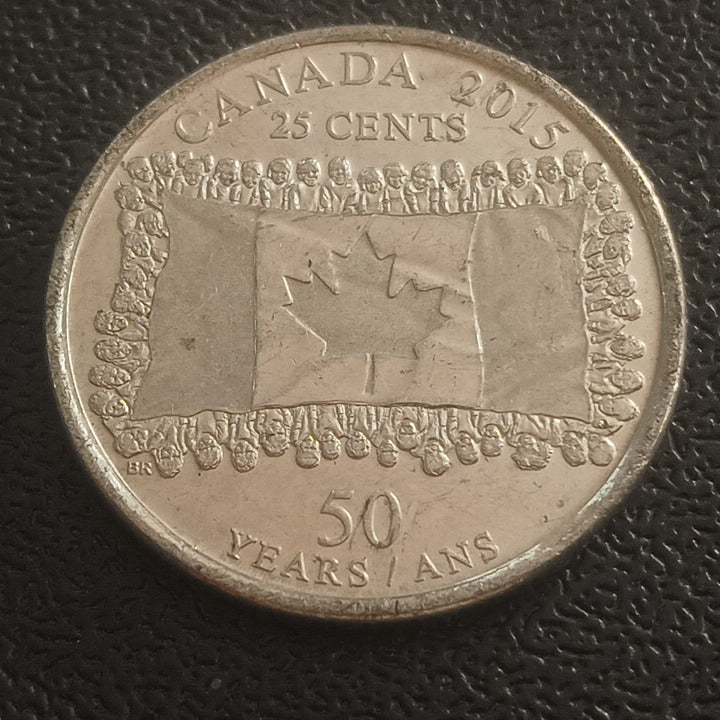 25 Cents 2015 (50th Anniversary of Canadian Flag) - Canada