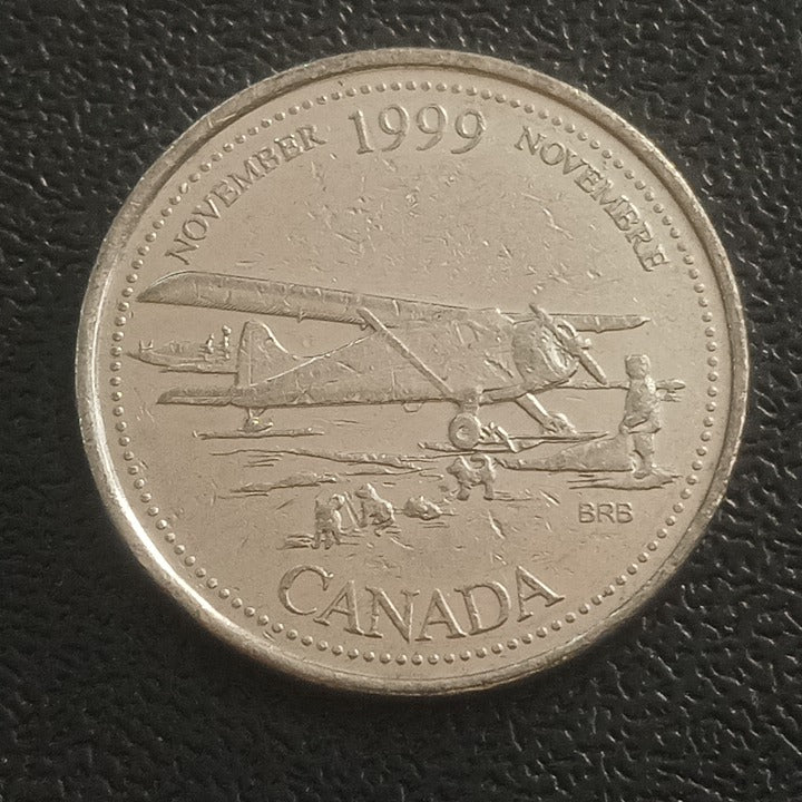 25 Cents 1999 ( November : The History of Canada through Second Millenium) - Canada - Circulating Commemorative Coin