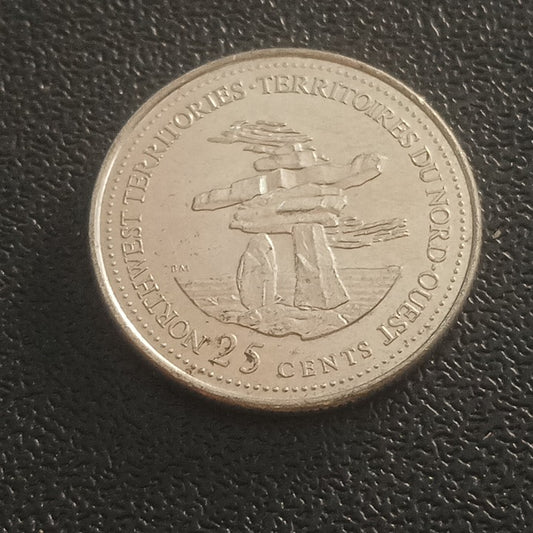 25 Cents 1992 (Northwest Territories ) - Canada- 125th Anniversary of the Canadian Confederation