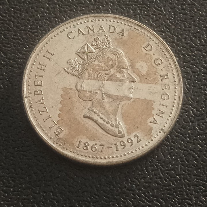 25 Cents 1992 (Newfoundland) - Canada- 125th Anniversary of the Canadian Confederation