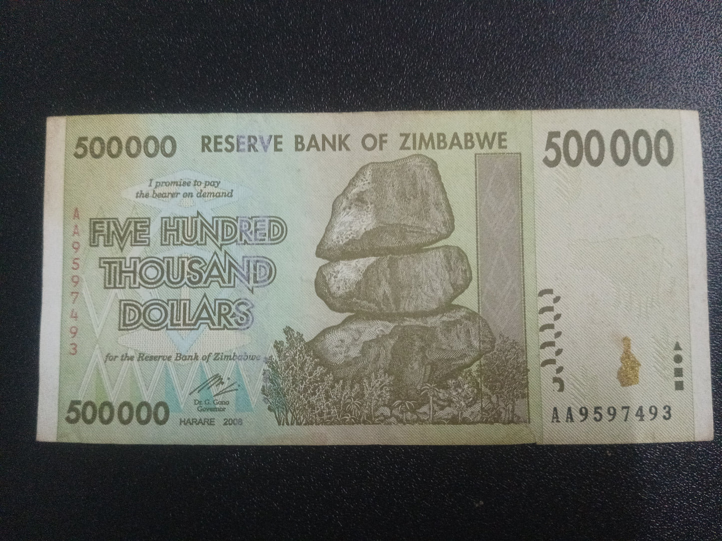 500000 Dollars 2007 - Zimbabwe (Ref : 301206N)