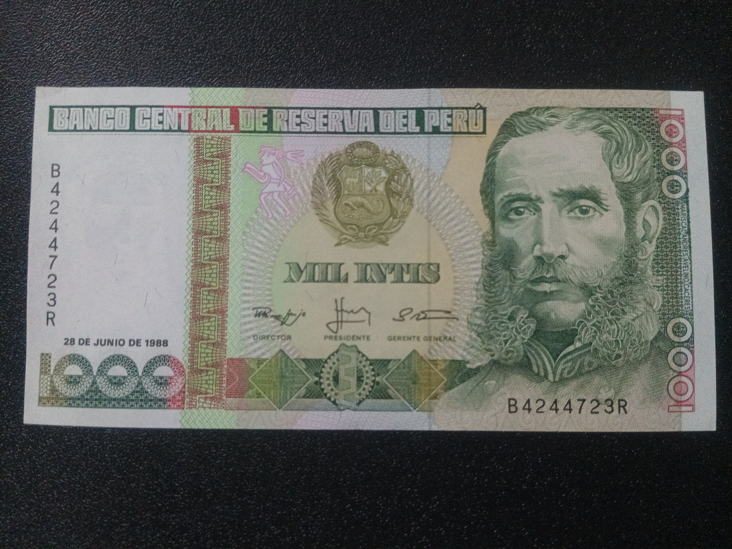 1000 Intis 1988 UNC - Peru